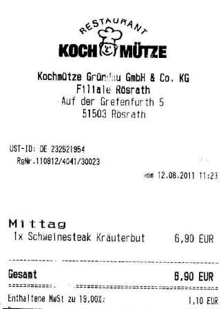 mlut Hffner Kochmtze Restaurant